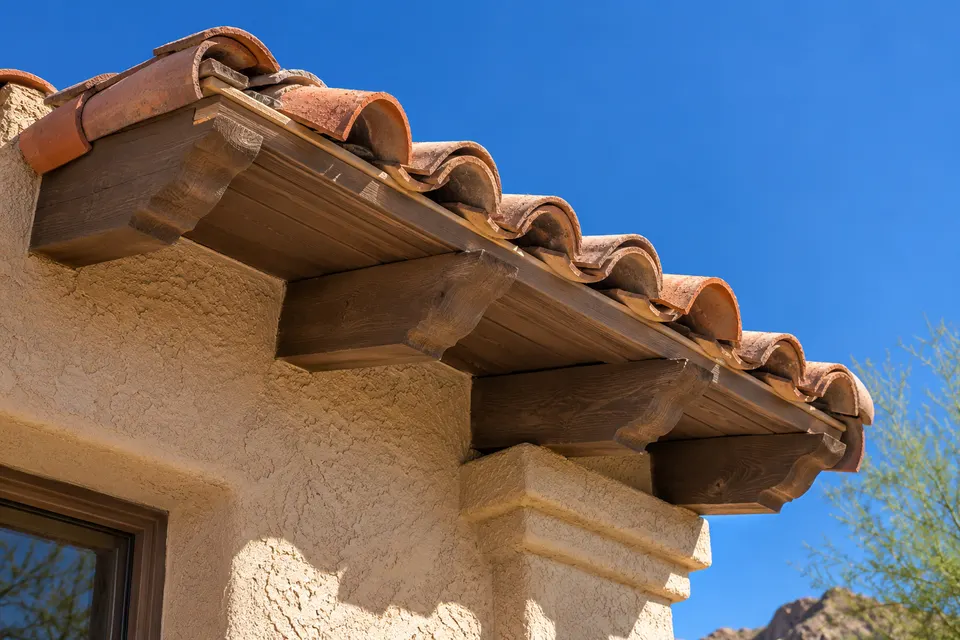 Generated illustration of a Scottsdale residential roof edge.