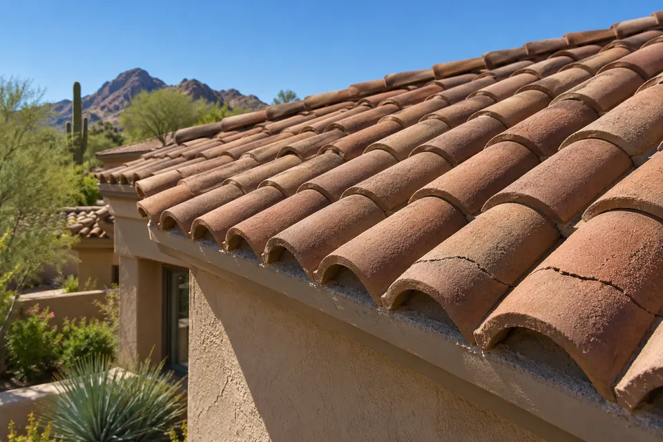 Generated illustration of a tile roof on a Scottsdale home.